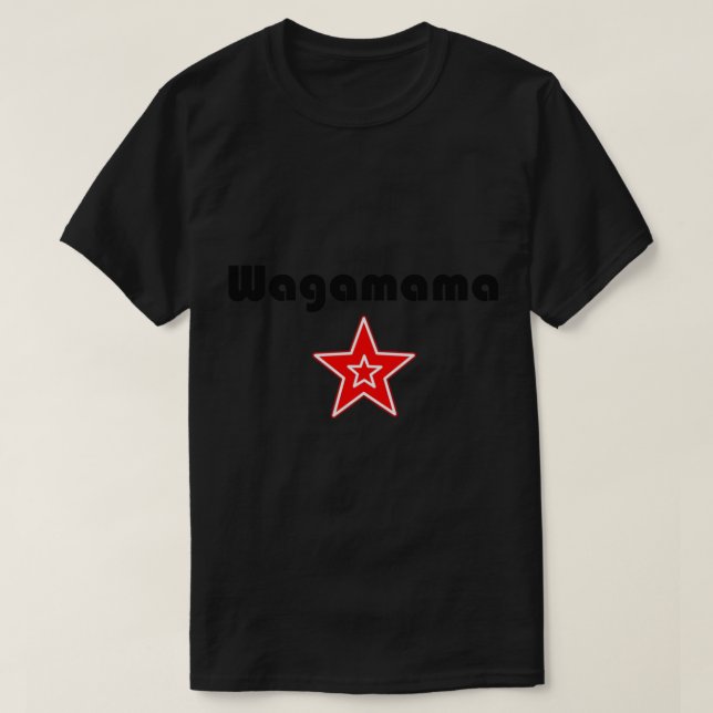 wagamama Angepasst V-Neck T-Shirt (Design vorne)