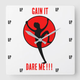 Wage mich !!! quadratische wanduhr