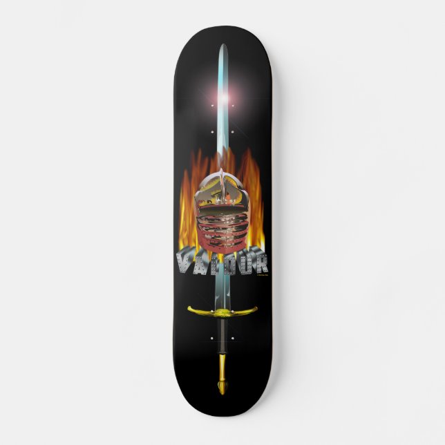Wagemut- und Feuer-Skateboard Skateboard (Vorderseite)