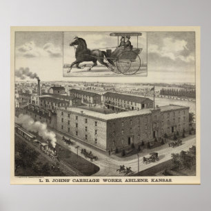 Wagen-Arbeiten lbs Johns, Abilene, Kansas Poster