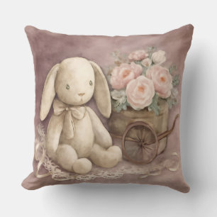 Wagen mit Pfingstrosen, Vintage, Shabby Chic, von Kissen