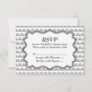 Wagen-Muster Quinceanera RSVP Karte