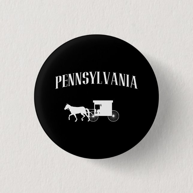 Wagen Pennsylvanias Amische Button (Vorderseite)