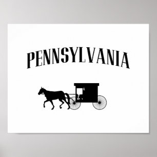 Wagen Pennsylvanias Amische Poster