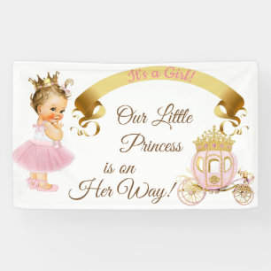 Wagen-Rosa-Gold Prinzessin-Baby Banner