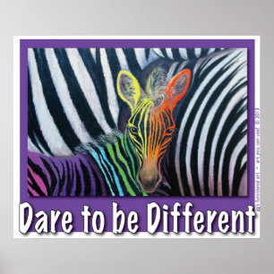 wagen Sie es, anders Baby Zebra Design von GG Burn Poster