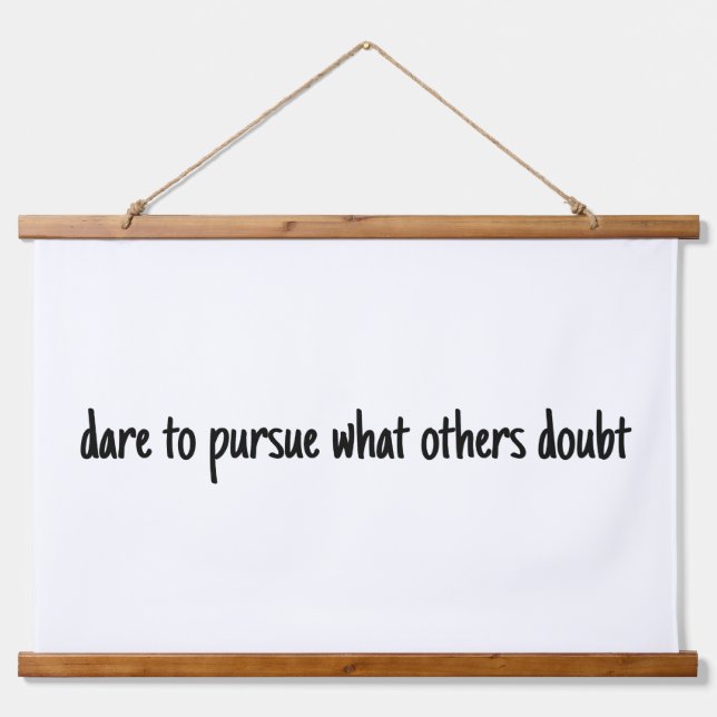 wagen Sie es, die Tapisserie aus Holz zu verfolgen Wandteppich Mit Holzrahmen (Vorne)