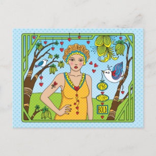 wagen Sie es, fett_ Postcard zu sein Postkarte