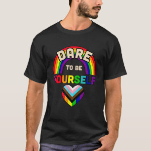 wagen Sie es, Sie selbst zu sein LGBT Niedlich LGB T-Shirt