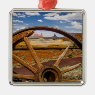 Wagenrad Nahaufnahme, Arizona Silbernes Ornament