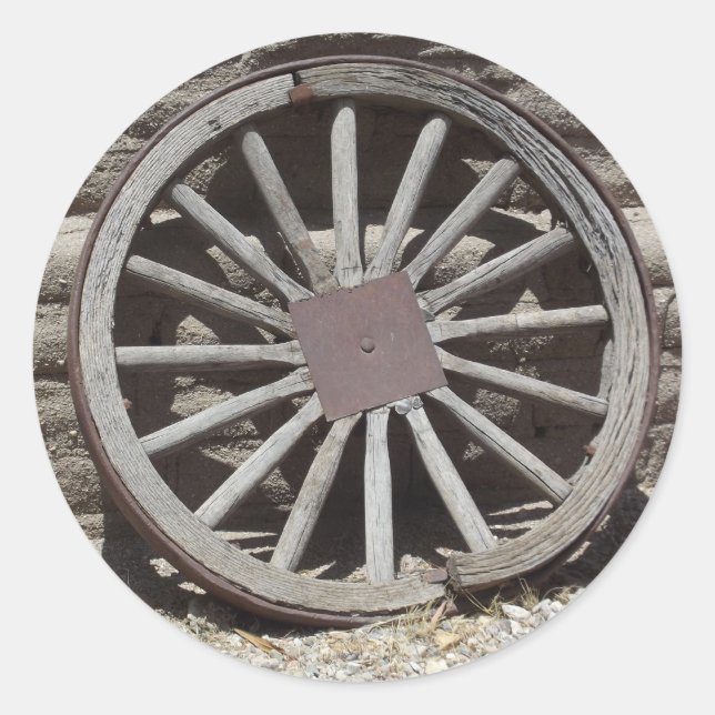 Wagenrad Runder Aufkleber (Vorderseite)