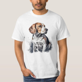 Wagenübersicht: Beagle-Liebe in einem Foto-Realist T-Shirt
