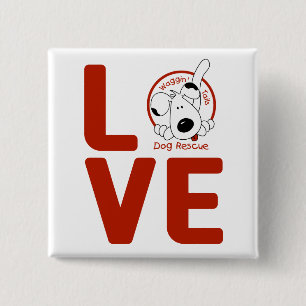 Waggin Schwänze LIEBE-Knopf Button
