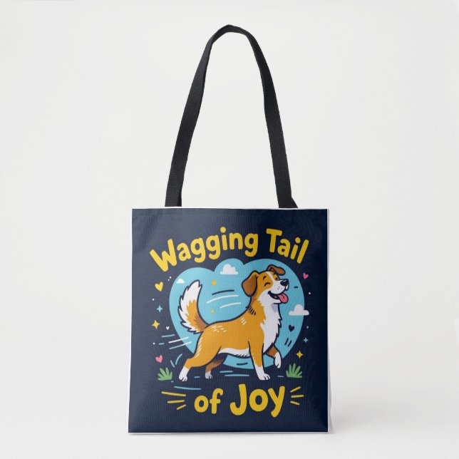 Wagging Tail of Joy Happy Dog Lover's Cute Pet Tot (Vorderseite)