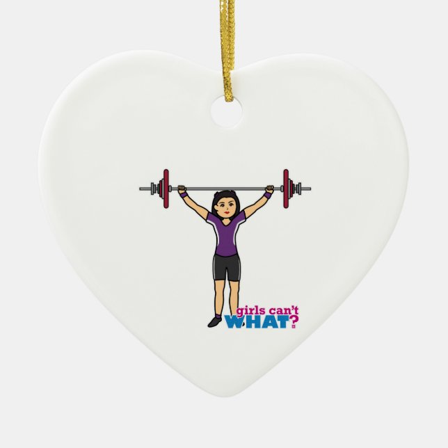 Waghtlifter Girl - Mittel Keramikornament (Vorne)