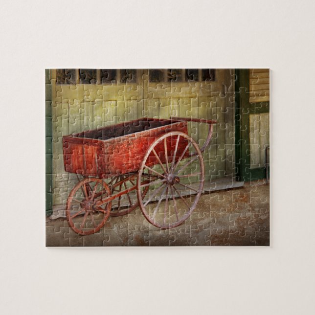 Wagon - Der alte rote Wagen Puzzle (Horizontal)
