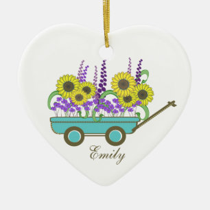 Wagon der Blume Bridesmaid Keramikornament