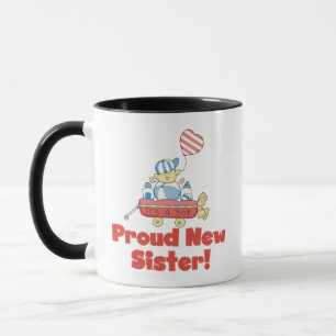 Wagon Proud New Sister Tshirts and Gifts Tasse