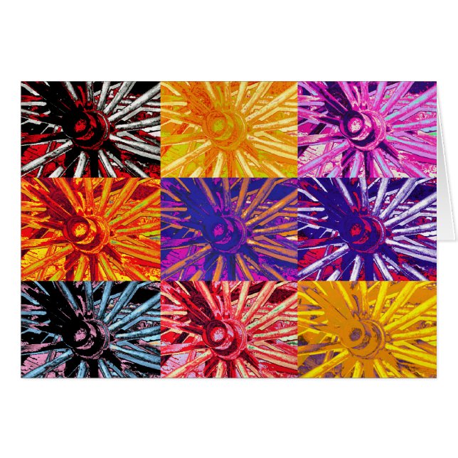 WAGON WHEED GREETING CARD (Vorderseite (Horizontal))