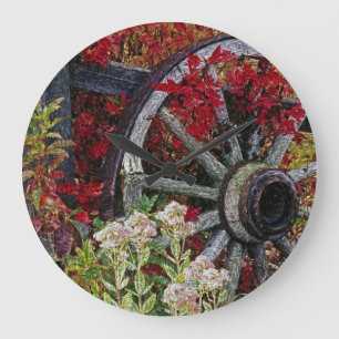 Wagon Wheel 1 Clock Große Wanduhr