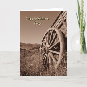 Wagon Wheel Father's Day Card Karte