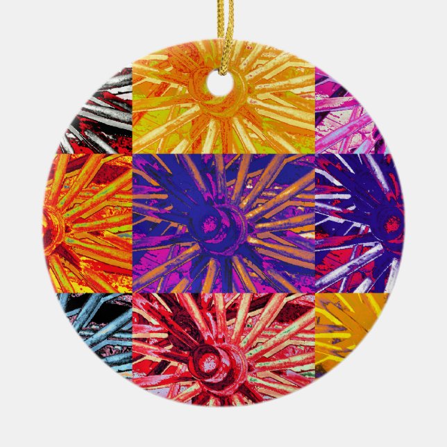 WAGON WHEEL KERAMIKORNAMENT (Vorne)