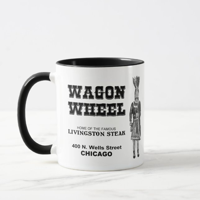 Wagon Wheel Restaurant, Chicago, Illinois Tasse (Links)