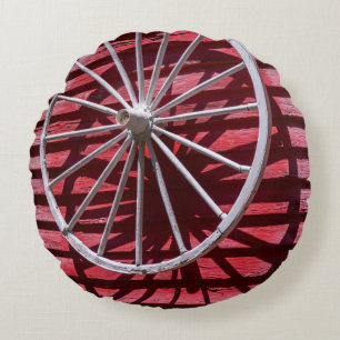 Wagon Wheel Rundes Kissen