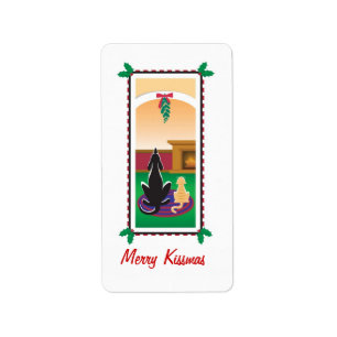 WagsToWish_Merry Kissmas Geschenkpackung Adressaufkleber