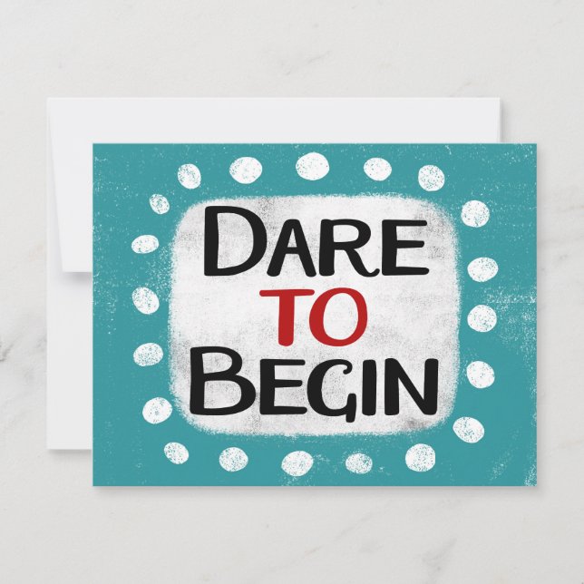 Wagt es, mit der Grußkarte zu beginnen Karte (Vorderseite)