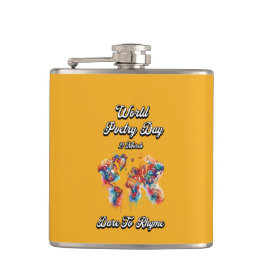 Wagt es, Rhyme zu sein. Weltpoesie-Tag. Flachmann