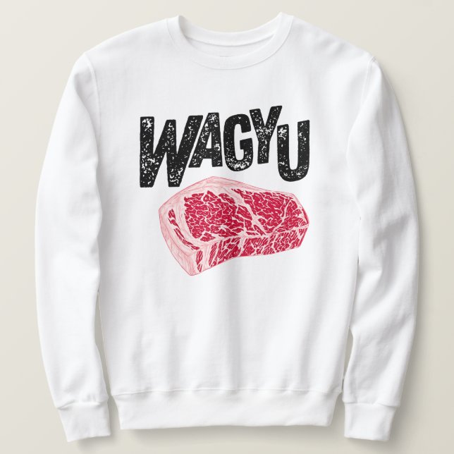 Wagyu Beef Steak - Premium Meover Sweatshirt (Design vorne)