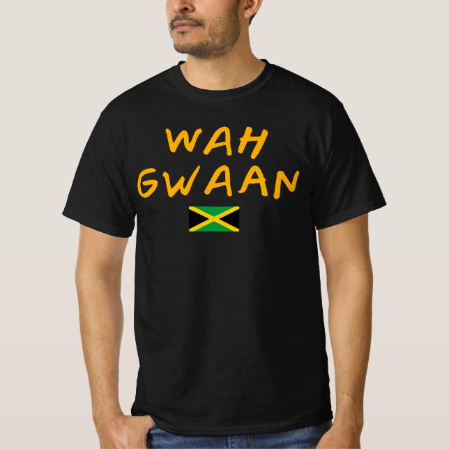 Wah Gwaan G00d Vibes Nur Rasta Reggae Roots Jamai T-Shirt (Vorderseite)