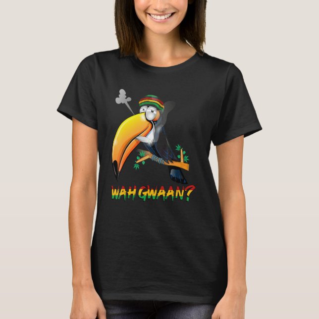 Wah Gwaan Patois Jamaica Toucan Jamaican Slang T-Shirt (Vorderseite)
