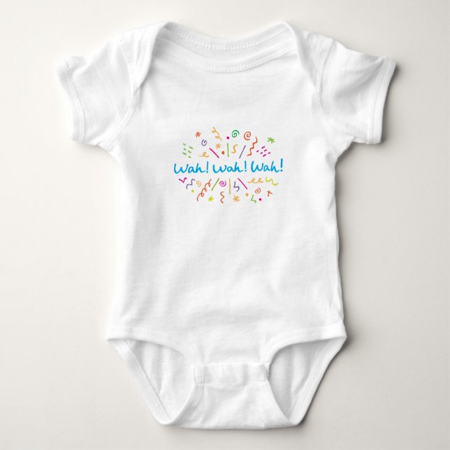 Wah Wah Wah One-Piece Baby Strampler (Vorderseite)