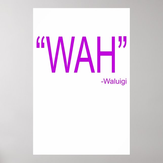 Wah Waluigi Poster (Vorne)