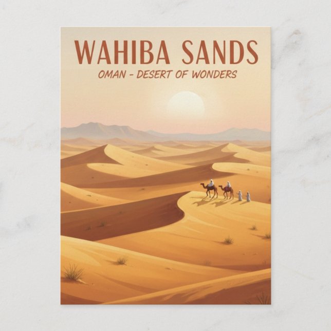 Wahiba Sands Oman Travel Postkarte (Vorderseite)