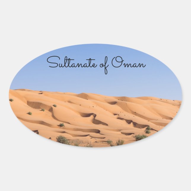 Wahiba Sands Wüste - Oman Ovaler Aufkleber (Vorderseite)