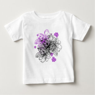 Wahine Lace Hawaiian Orchid Baby T-shirt