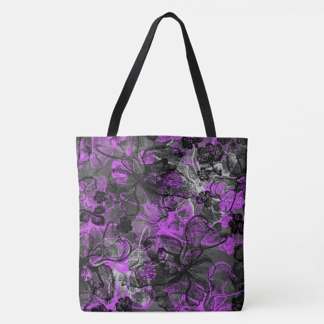 Wahine Lace Hawaiian Orchid Beach Bag (Vorderseite)