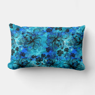 Wahine Lace Hawaiian Orchid Collage Lendenkissen