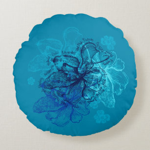 Wahine Lace Hawaiian Orchid Reversible Rundes Kissen