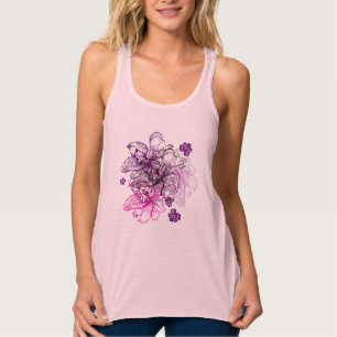 Wahine Lace Hawaiian Orchid Tank Top