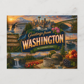 Wahington Postcard Postkarte