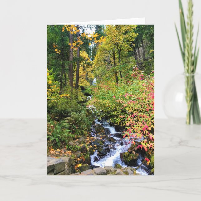 Wahkeena Falls, Columbia River Gorge, Oregon Karte (Vorderseite)