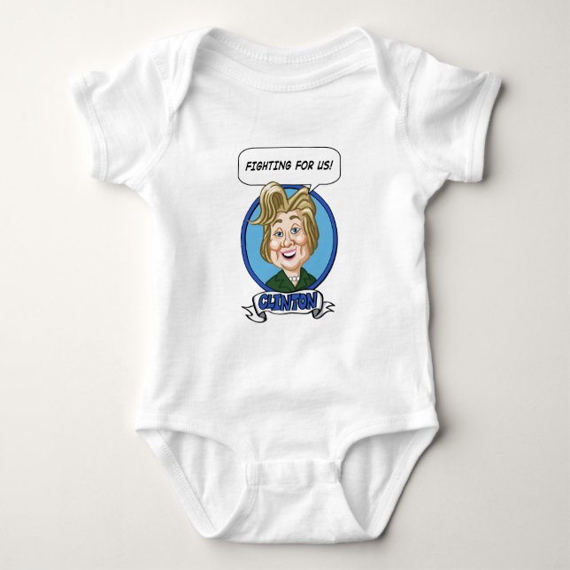 Wahl 2016 Hilary Clinton Baby Strampler (Vorderseite)