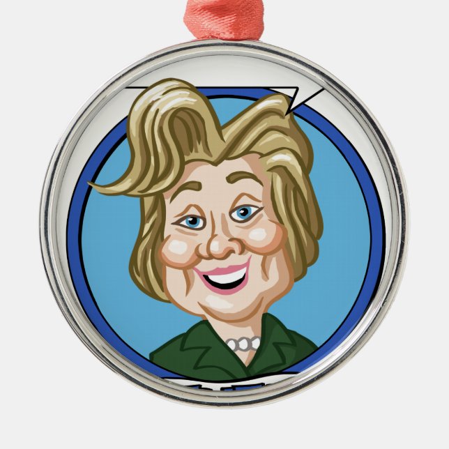 Wahl 2016 Hilary Clinton Ornament Aus Metall (Vorne)