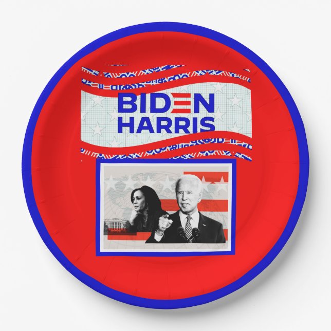 Wahl 2020 Biden Harris Pappteller (Vorderseite)