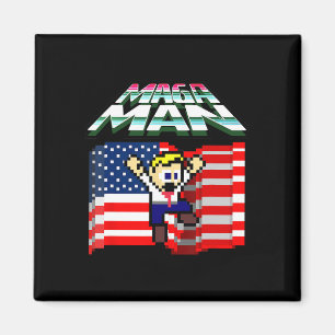Wahl 2024 Amerikanische Flagge Mega Man Funny Pres Magnet