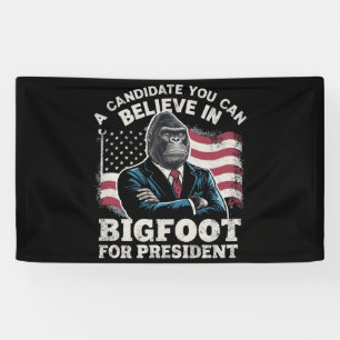 Wahl 2024 Funny Vote Sasquatch USA Banner